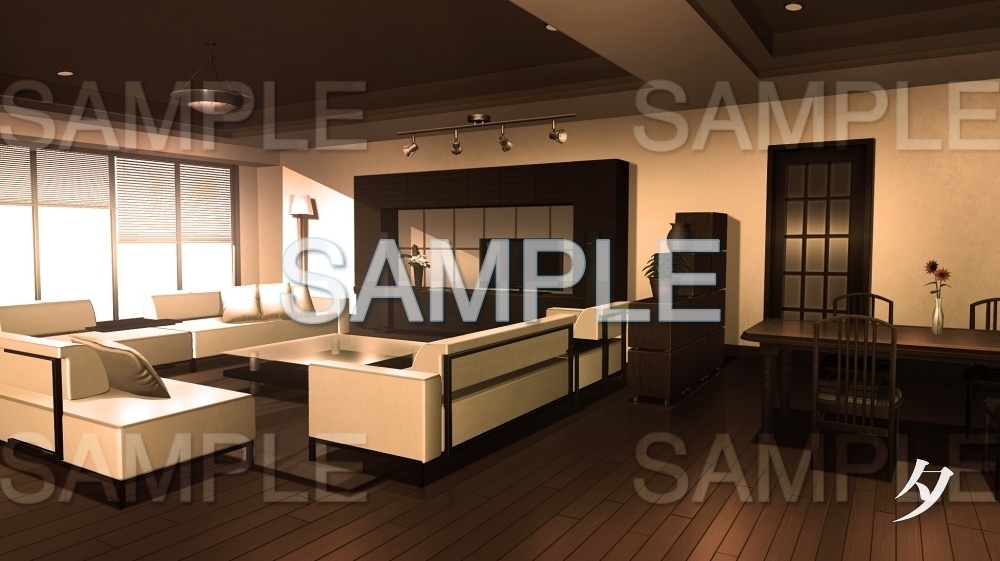 【背景素材】家/リビング(日常編part10-twhouse004)