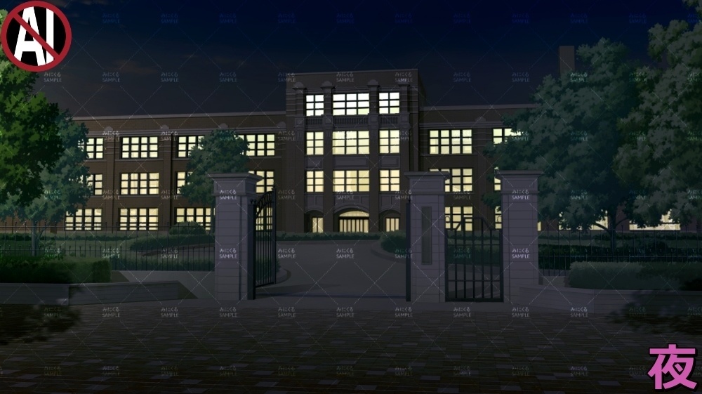 【背景素材】古風な学校の校舎(学園編part09-twschool001)