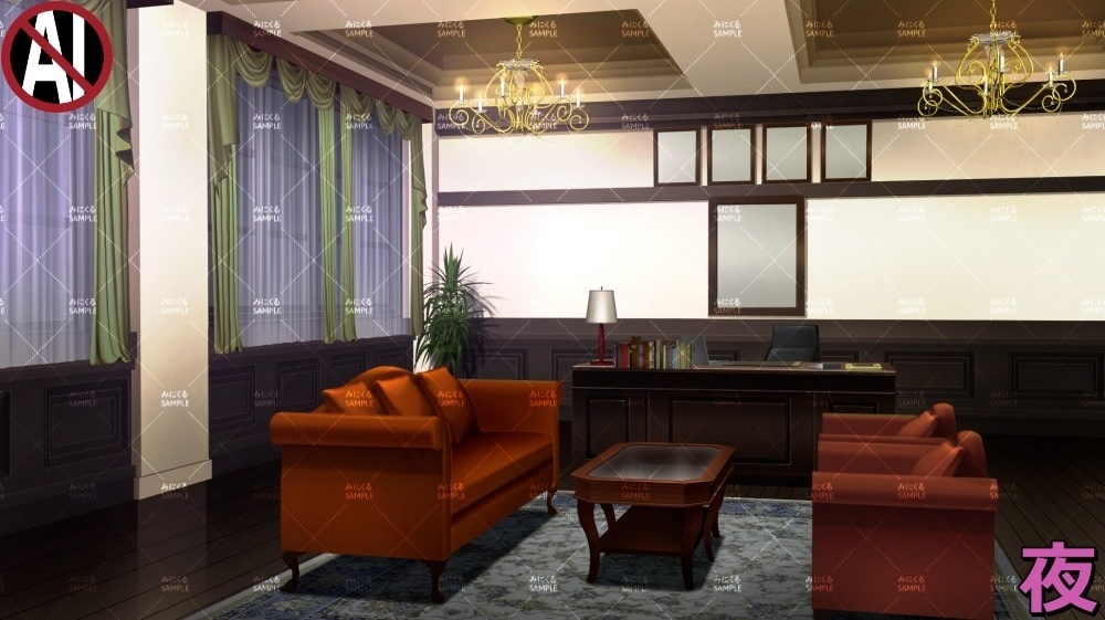 【背景素材】校長室・生徒会室 (学園編part09-twschool007)