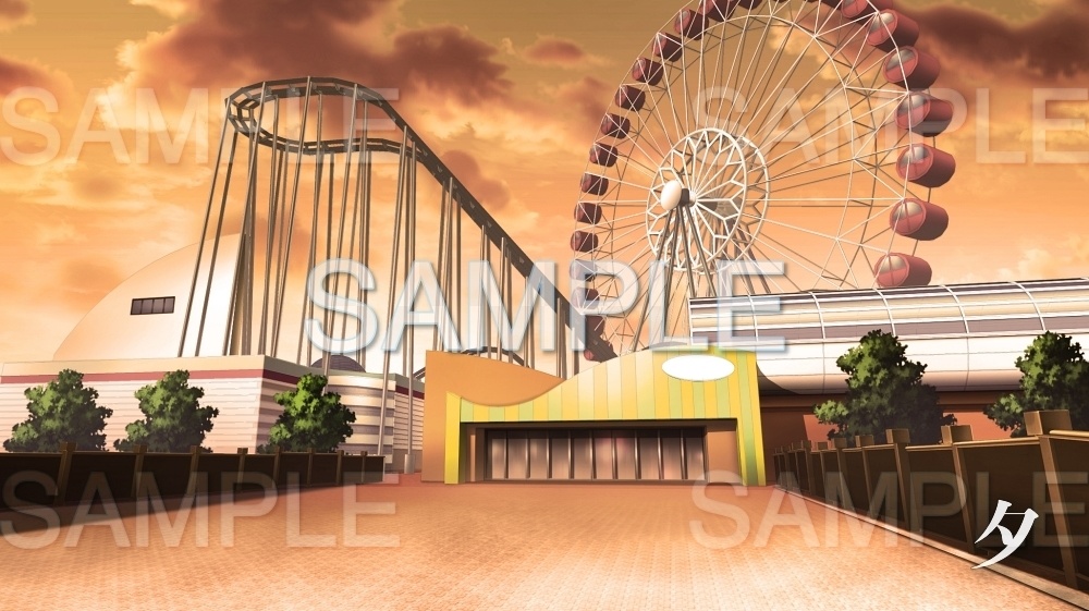 【背景素材】遊園地/テーマパーク(レジャー・公共施設編part4-twamu013)