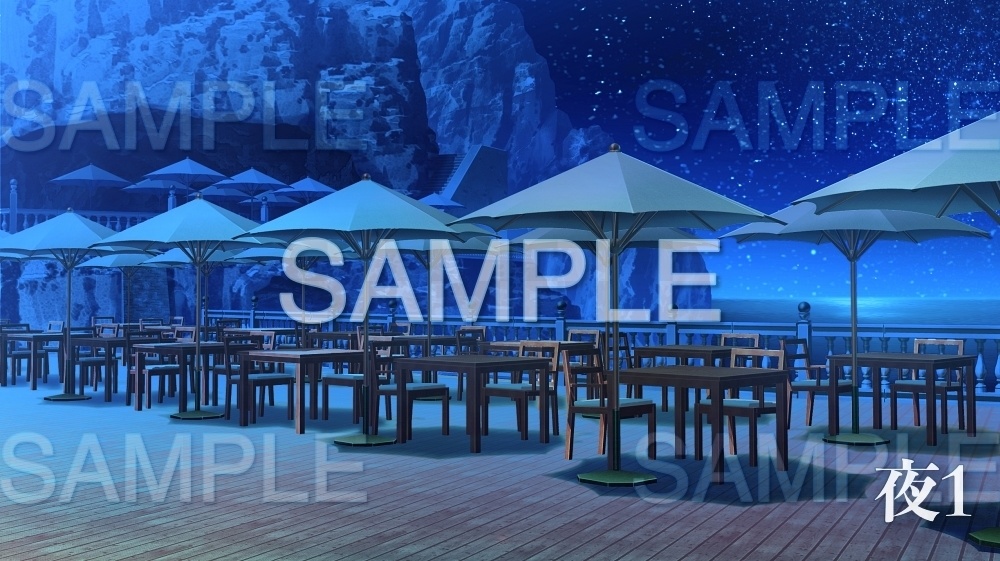【背景素材】オープンテラスレストラン(レジャー・公共施設編part3-twrestaurant006)