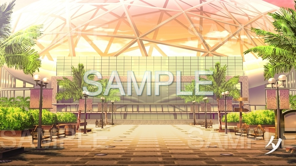 【背景素材】水族館外観 | 文字なし(レジャー・公共施設編part3-twamu011)