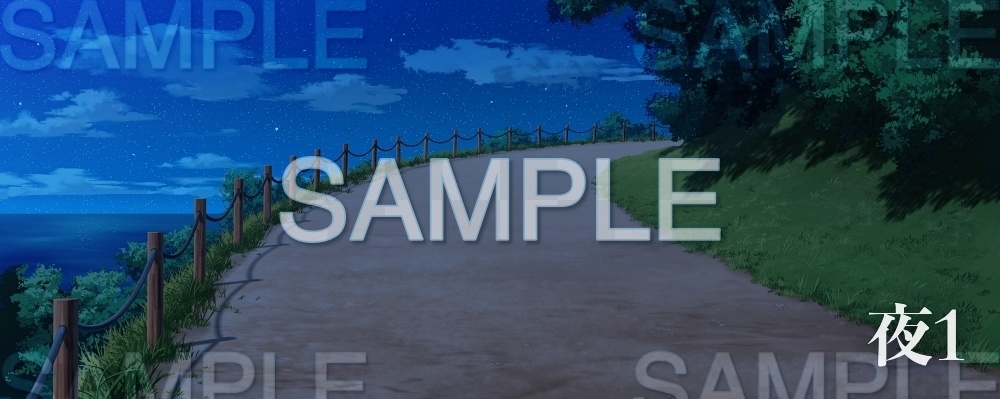 【背景素材】上り坂(夏休み編part1-Iris011)