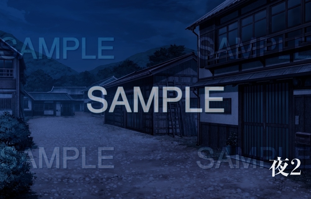 【背景素材】古民家/集落(田舎編part1-inakabg01_h)