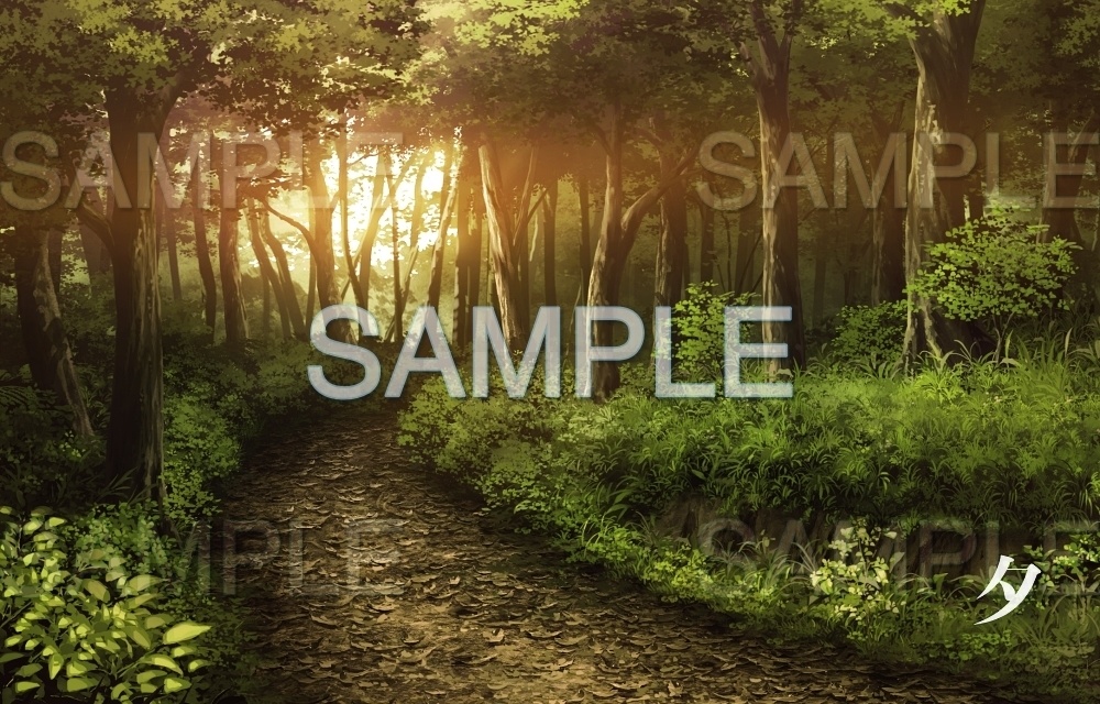 【背景素材】雑木林/山道(田舎編part1-inakabg02_h)