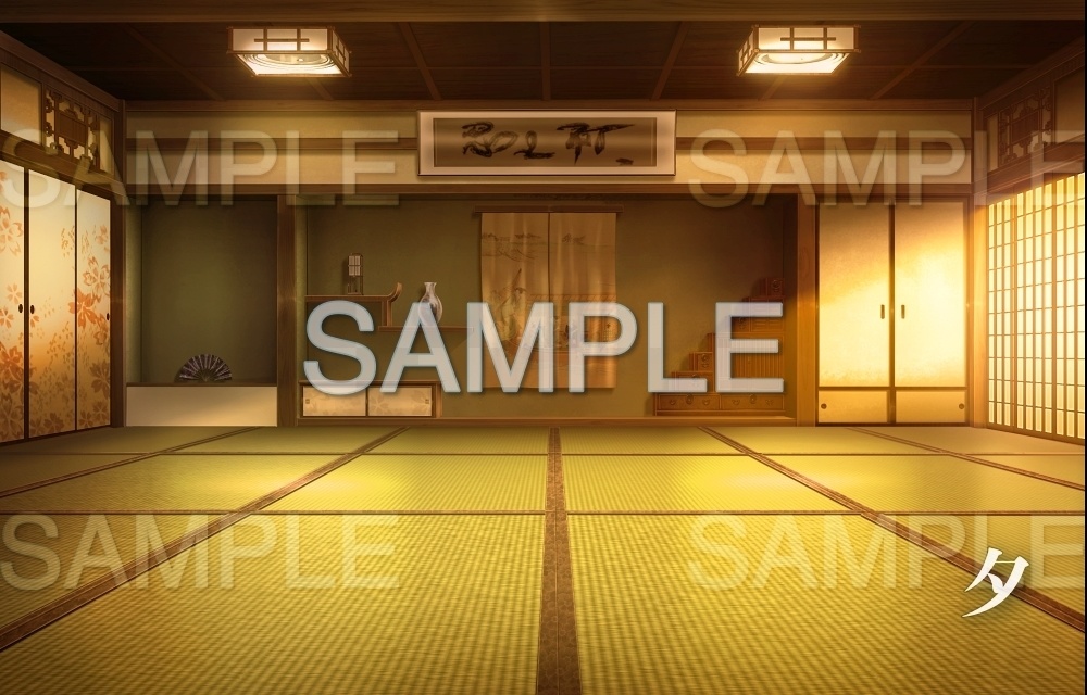 【背景素材】和室/大広間(田舎編part1-inakabg04_h)