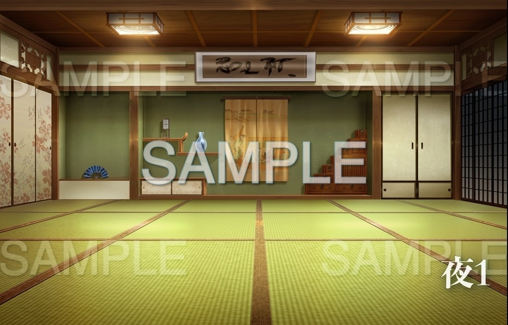 【背景素材】和室/大広間(田舎編part1-inakabg04_h)