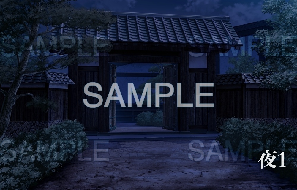 【背景素材】日本家屋/門扉(田舎編part1-inakabg05_h)