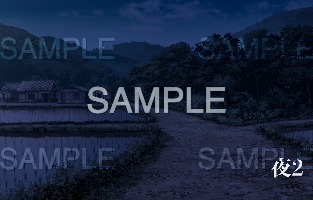 【背景素材】集落/田んぼ道(田舎編part1-inakabg07_h)