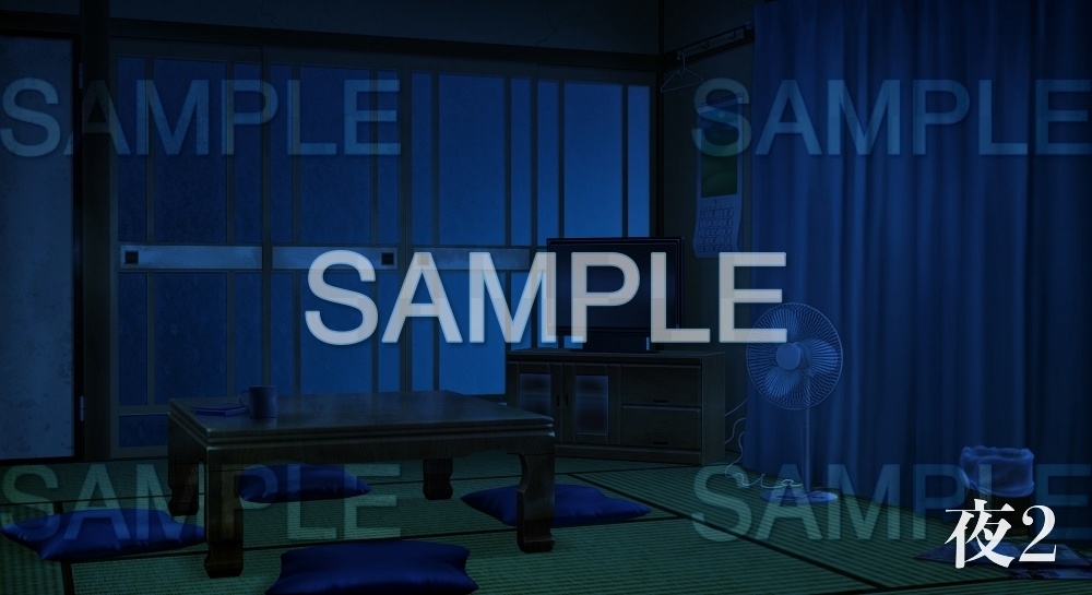 【背景素材】民家/居間(日常編part17-1803tanuki010)