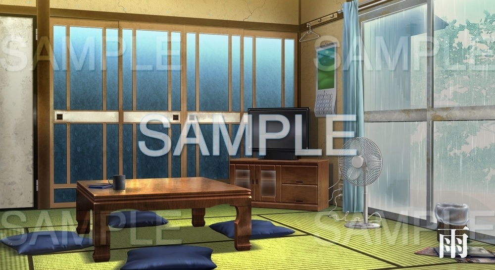 【背景素材】民家/居間(日常編part17-1803tanuki010)