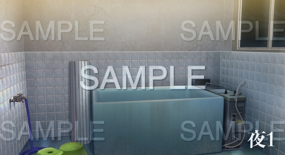 【背景素材】風呂/浴槽(日常編part17-1803tanuki007)