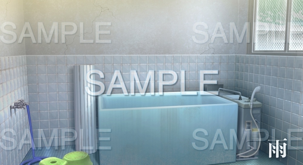 【背景素材】風呂/浴槽(日常編part17-1803tanuki007)