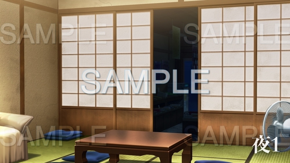 【背景素材】駄菓子屋/居間(日常編part17-1803tanuki011)
