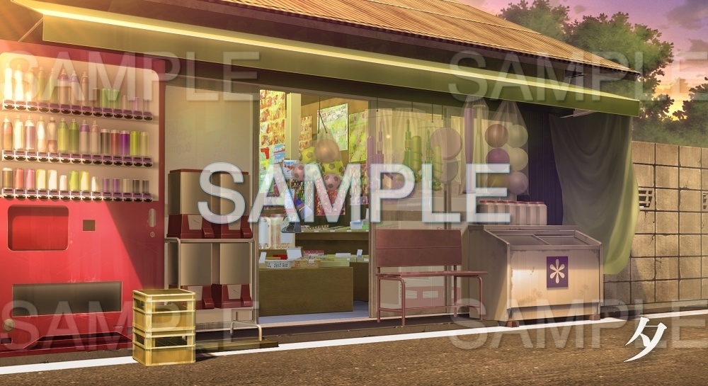 【背景素材】駄菓子屋 | 文字なし(日常編part17-1803tanuki009)