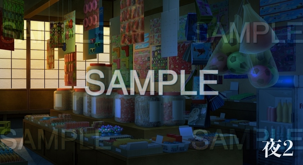 【背景素材】駄菓子屋店内(日常編part17-1803tanuki013)