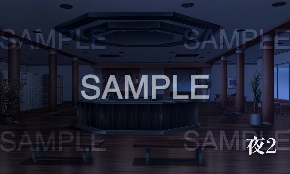 【背景素材】銭湯入り口(温泉街編part01-Iris008)