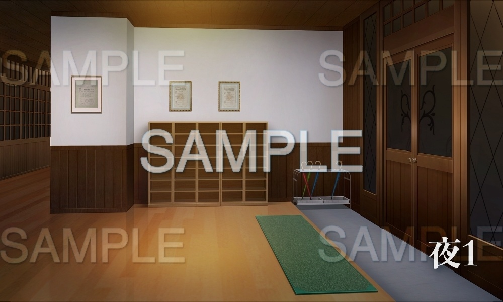 【背景素材】下駄箱・玄関(レトロ学園・寮編part01-Iris013)