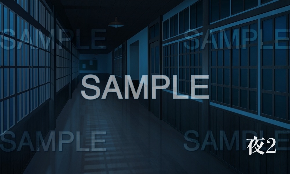 【背景素材】廊下(レトロ学園・寮編part01-Iris015)