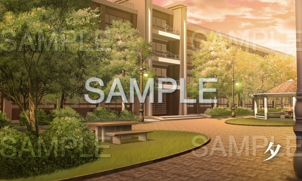 【背景素材】校舎(レトロ学園・寮編part01-Iris016)