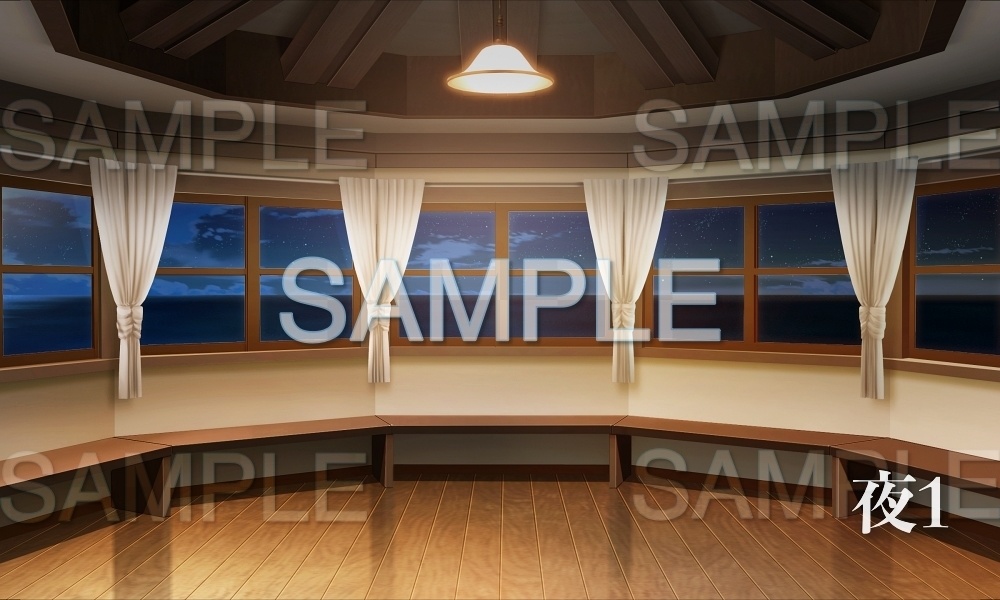 【背景素材】展望台(レトロ学園・寮編part01-Iris027)