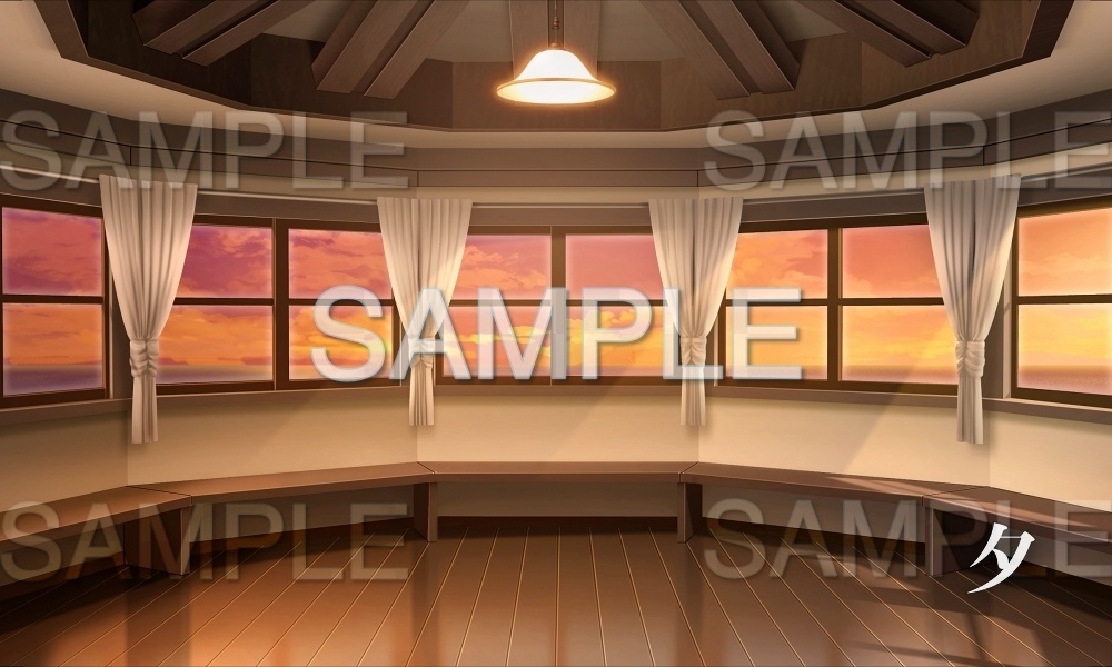 【背景素材】展望台(レトロ学園・寮編part01-Iris027)