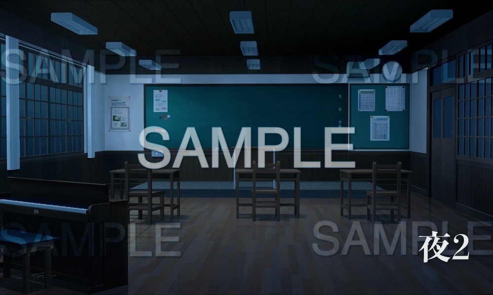 【背景素材】教室(レトロ学園・寮編part01-Iris017)