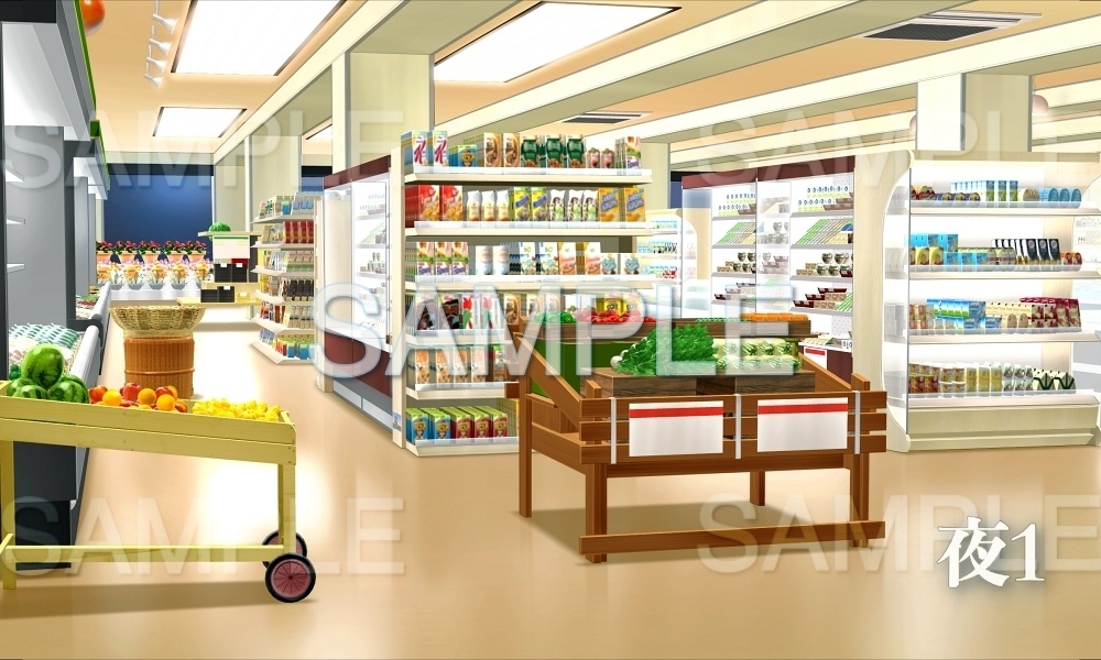 【背景素材】食品売り場 スーパー/デパ地下(日常編part15-Iris031)