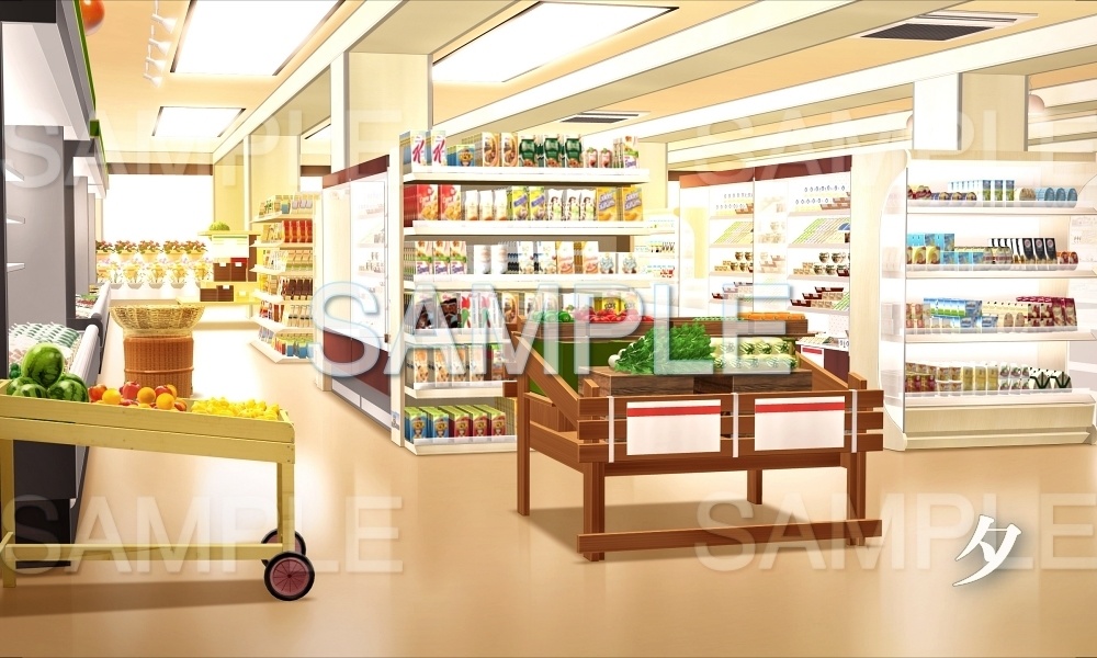 【背景素材】食品売り場 スーパー/デパ地下(日常編part15-Iris031)