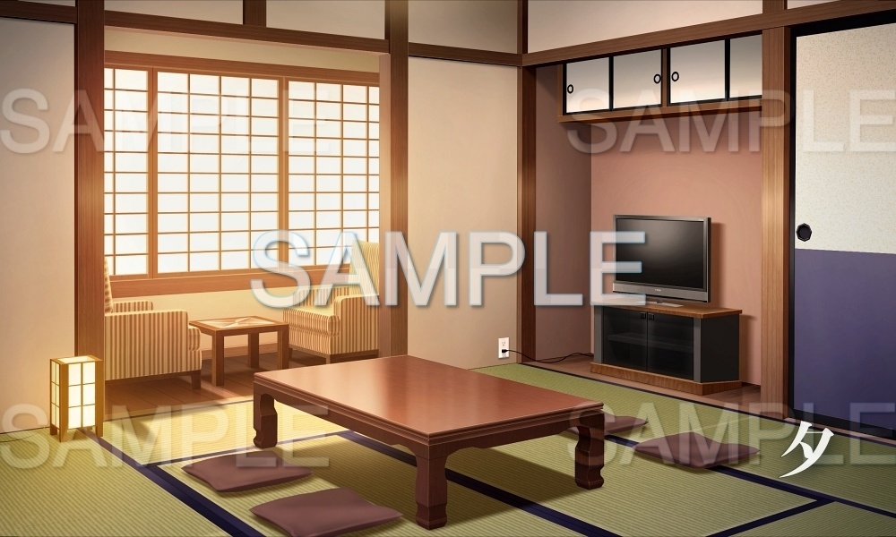 【背景素材】和室 旅館/宿(温泉街編part01-Iris033)