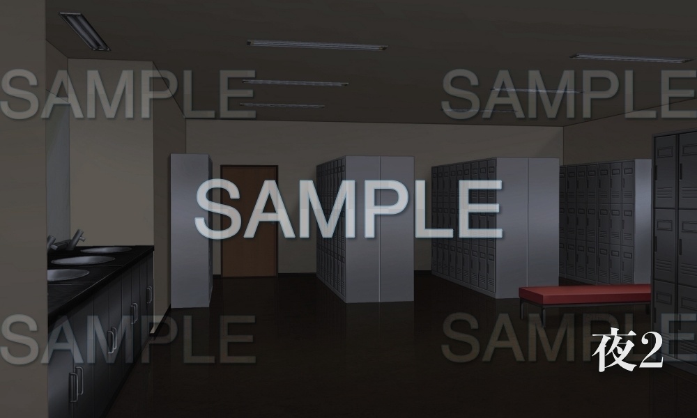 【背景素材】脱衣所/ロッカールーム(温泉街編part01-Iris042)