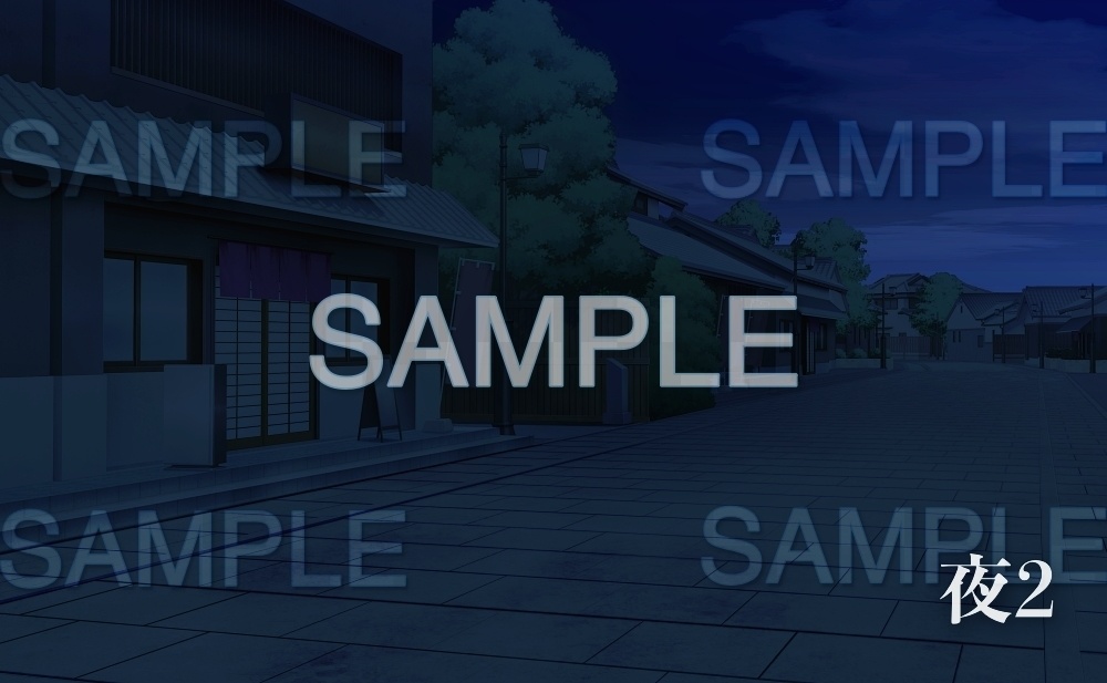 【背景素材】温泉街 甘味処 | 文字なし(温泉街編part01-Iris037)