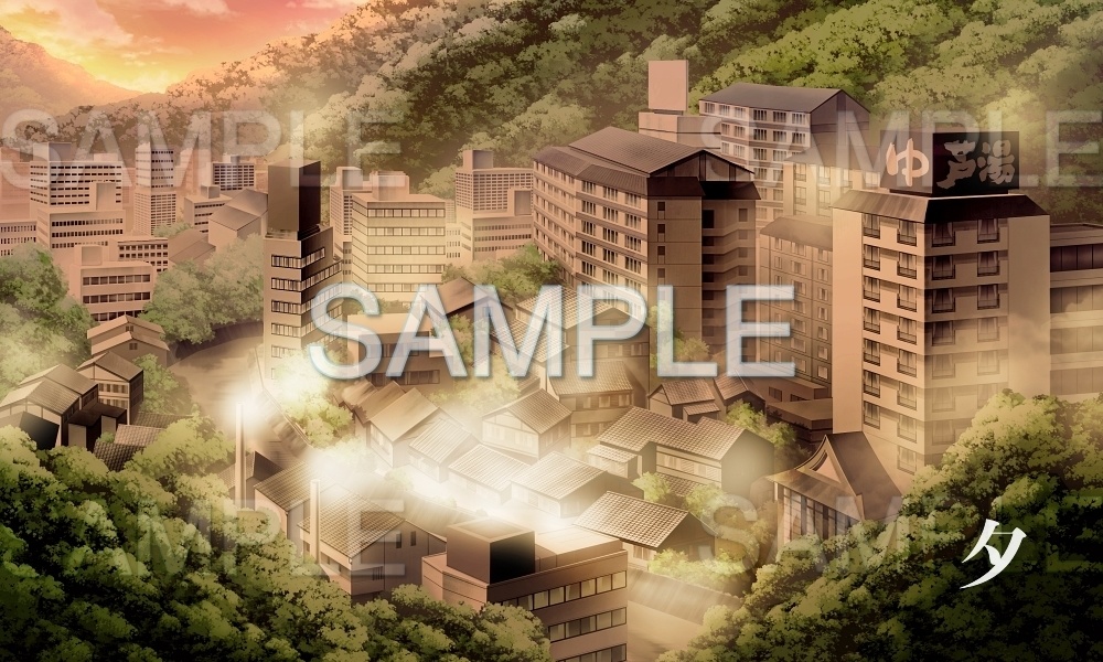 【背景素材】温泉街(温泉街編part01-Iris035)