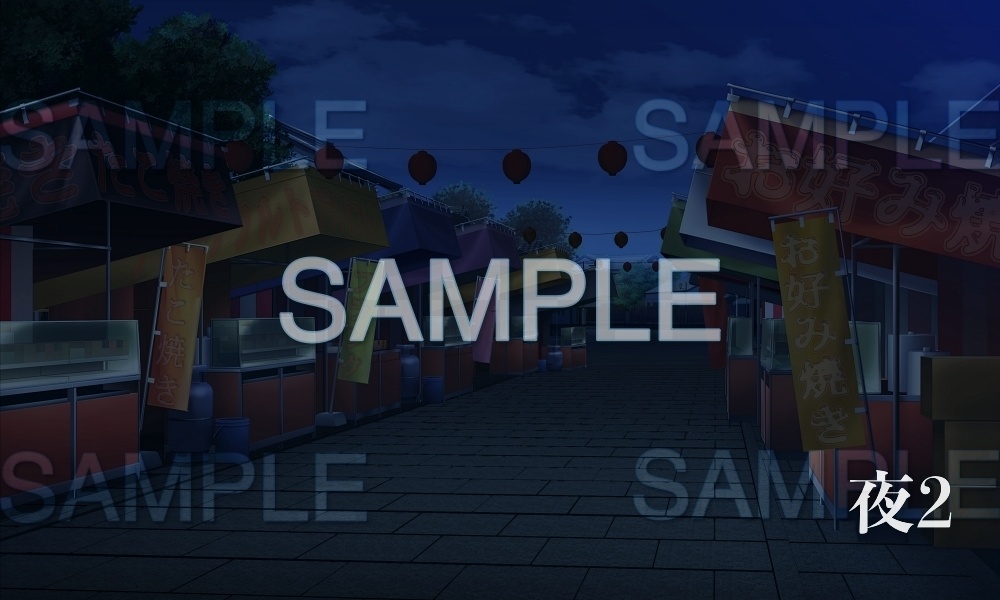 【背景素材】お祭り会場(日常編part15-Iris040)