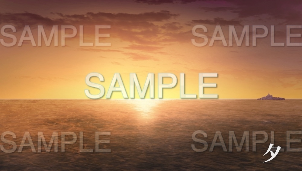 【背景素材】海 水平線(自然&ダンジョン編part04-001_umi_2)