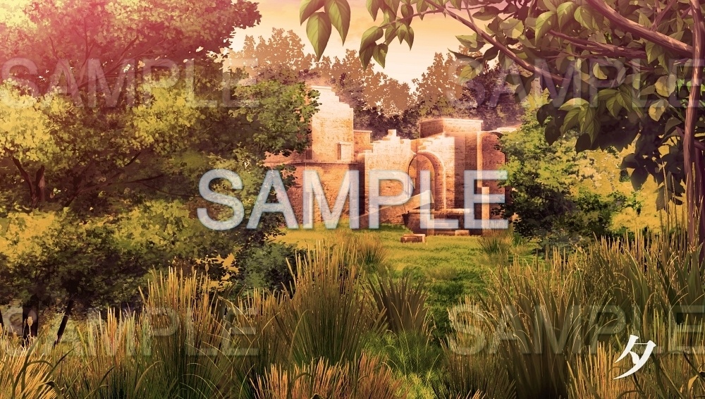 【背景素材】森の奥 遺跡(自然&ダンジョン編part04-034_remains)