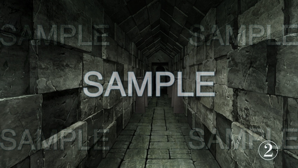 【背景素材】迷宮 ダンジョン 行き止まりの壁(自然&ダンジョン編part04-035_inremains+036_remainsroom_m)