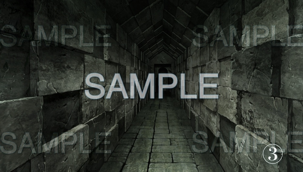 【背景素材】迷宮 ダンジョン 行き止まりの壁(自然&ダンジョン編part04-035_inremains+036_remainsroom_m)