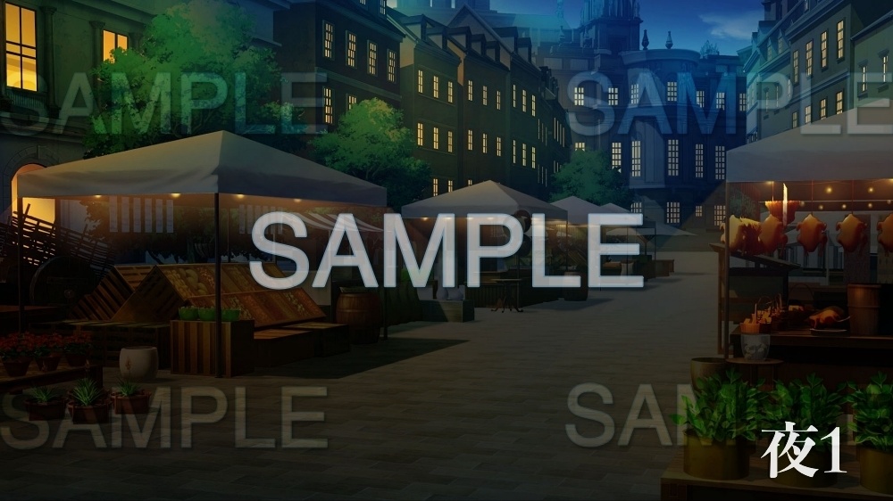 【背景素材】村 街(ファンタジー編part03-esfan012)