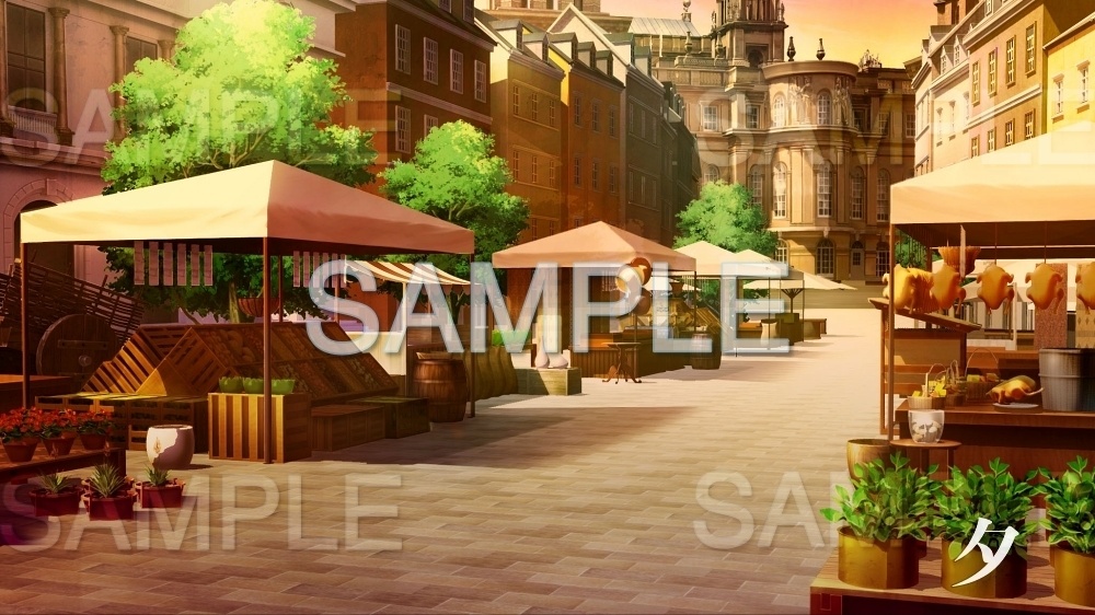 【背景素材】村 街(ファンタジー編part03-esfan012)