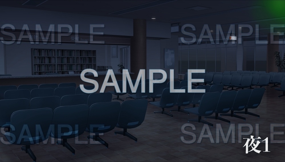 【背景素材】受付 待合室(病院編part1-minihos_001)