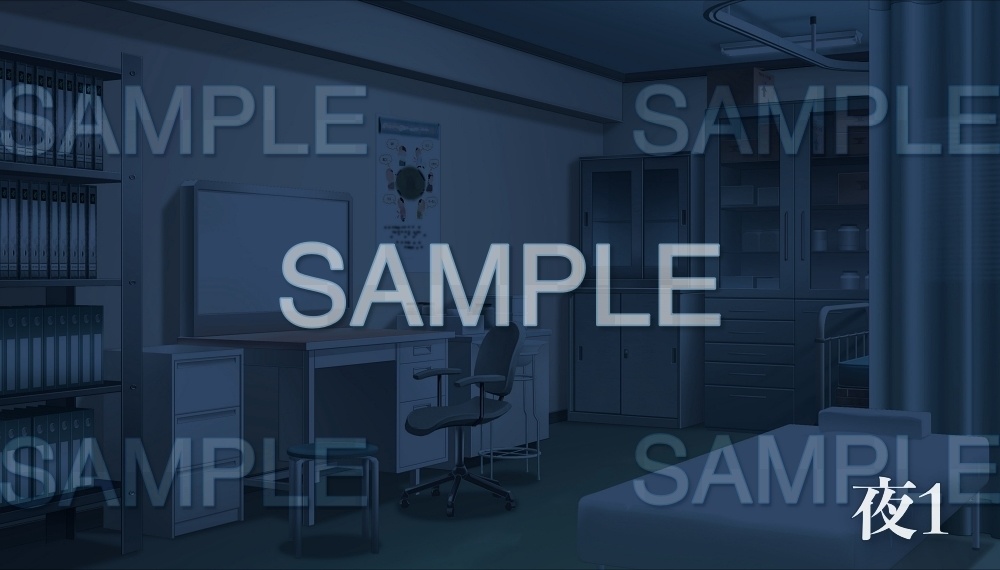 【背景素材】診察室(病院編part1-minihos_002_tan)