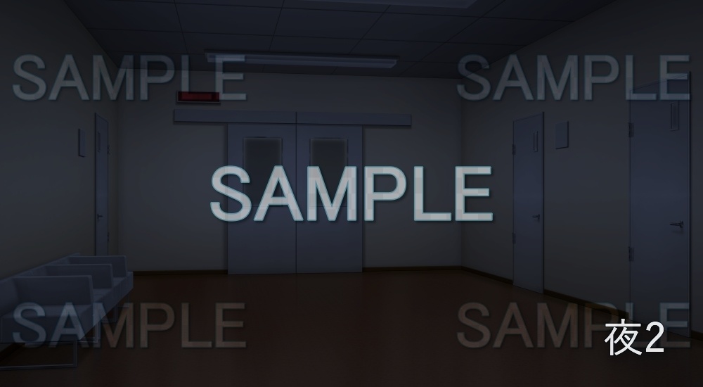 【背景素材】手術中 | 文字なし(病院編part1-minihos_007_tan_ishi_)