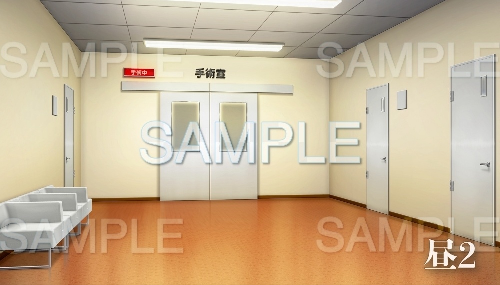 【背景素材】手術中(病院編part1-minihos_007)