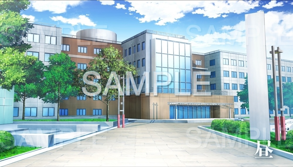 【背景素材】病棟外観(病院ホラー編part1-minihos003_b)