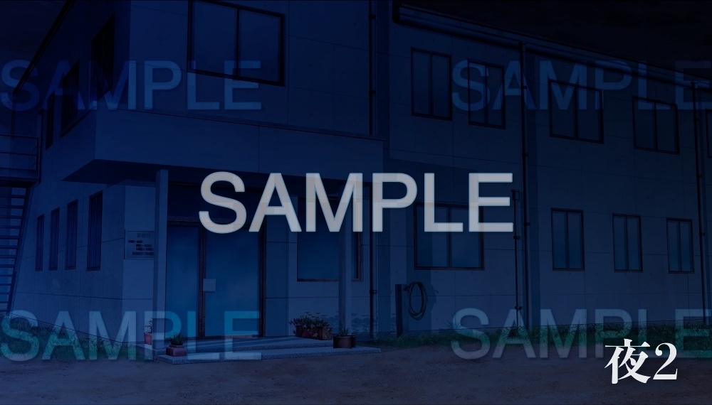 【背景素材】病棟 外観(病院ホラー編part1-minihos004_b) +文字なし版