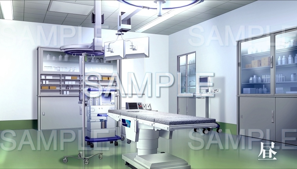 【背景素材】手術室(病院ホラー編part1-minihos006_b)