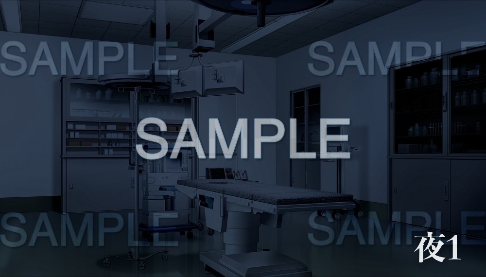 【背景素材】手術室(病院ホラー編part1-minihos006_b)