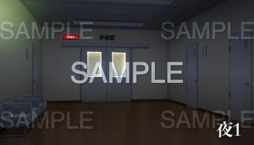 【背景素材】手術中(病院ホラー編part1-minihos007ishi_b) +文字なし版