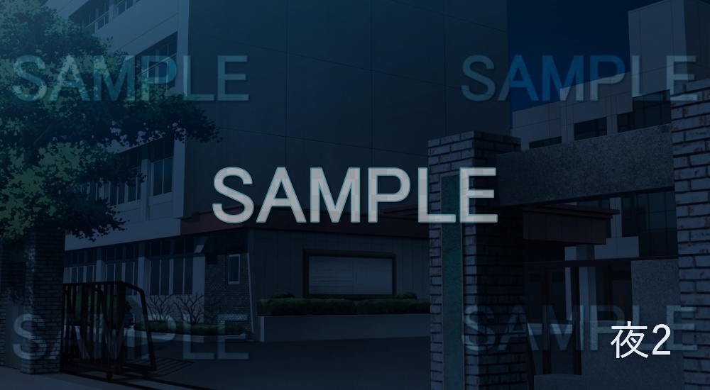 【背景素材】校舎 校門(学園編part7-13school001)